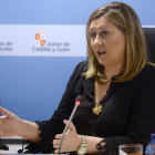 Pilar del Olmo, ayer, en la rueda de prensa.