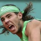 Rafa Nadal, ayer en su partido en el Roland Garros