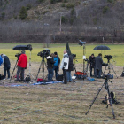 Despliegue periodístico en la localidad de Seyne-les Alpes.