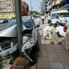 Imagen de archivo de un accidente junto a la glorieta del Cine