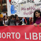 Celebración de la renuncia del Gobierno a modificar la Ley del Aborto y la dimision de Ruiz Gallardon.