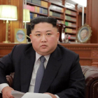 Kim Jong-un, antes del discurso de Año Nuevo del 2019.