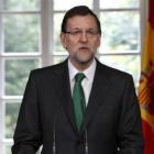 Mariano Rajoy impuso ayer  la Gran Cruz de la orden del mérito civil al Vicepresidente de la Comision Europea, Antonio Tajani.