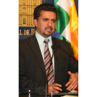 El ministro de Interior, Sacha Llorenti, tras presentar su dimisión.