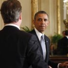 David Cameron (de espaldas) y Barack Obama, el pasado mayo en la Casa Blanca.
