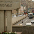 Monumento en Moscú en recuerdo de las tres personas muertas durante la intentona golpista contra Gorvachov.