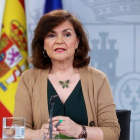 La vicepresidenta del Gobierno, Carmen Calvo.