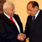 Ariel Sharon buscó ayer el apoyo a su política de su amigo Berlusconi