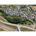 Vista aérea de San Román de Bembibre, que verá mejorada la carretera LE-463 hacia Toreno.