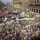Imagen de archivo de una de las manifestación celebradas en Zaragoza contra el trasvase del Ebro