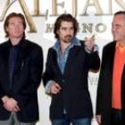 Val Kilmer, Collin Farrell y Oliver Stone en la presentación de la película