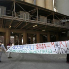 Protesta en Barcelona contra la soja transgénica, en una imagen de archivo.