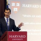 El príncipe Felipe, en un momento de su conferencia.