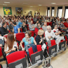 La plantilla de Panrico en Valladolid casi al completo en la asamblea celebrada ayer.