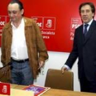 Emilio Melero y Ángel Villalba, en una imagen de archivo, durante una comparecencia ante los medios