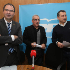 Neftalí Fernández, Juan Elicio Fierro y Reiner Cortés, en una imagen de archivo.
