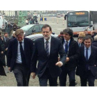 Mariano Rajoy, a su llegada a la cumbre de Bruselas, este jueves.