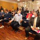 En el centro, Terrón hablaba ayer con Eduardo Morán. L. DE LA MATA
