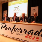 Eduardo Fernández, López Riesco, Carlos Castaño y Ángel Luis López, en el acto de presentación de la