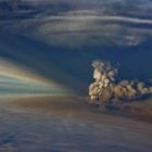 Vista aérea tomada el 21 de mayo del 2011 que muestra la erupción del volcán Grimsvoetn, en el sur d