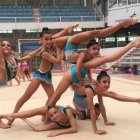 Las integrantes del conjunto infantil del Club Ritmo. RITMO