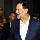 Rajoy sin gafas, tras la agresión sufrida en Pontevedra