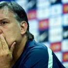 Martino, este lunes ante la prensa.