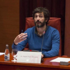 Oleguer Pujol, durante su comparecencia en la comisión de investigación sobre corrupción del Parlament.