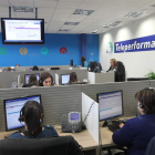 Trabajadores de Teleperformance en Ponferrada.