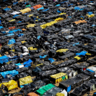 Tiendas de campaña de plástico montadas tras el terremoto  de Brasil en septiembre. FERNANDO BIZERRA