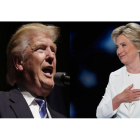 Los candidatos a la presidencia de EEUU, Donald Trump y Hillary Clinton.
