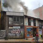 Incendio en el centro de Ponferrada. ANA F. BARREDO