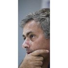 Mourinho ayer, en la rueda de prensa.