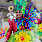 Un detalle de la fiesta de Carnaval que vivió la localidad de Fabero ayer tarde. ANA F. BARREDO