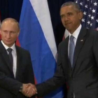 Saludo entre Obama y Putin en la ONU