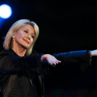 Olivia Newton-John, durante una actuación en el Festival Viña del Mar de Chile, el pasado febrero.