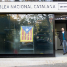 El miembro de ERC Gabriel Rufián, a la salida de la Assemblea Nacional Catalana.