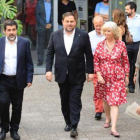 Jordi Sànchez y Oriol Junqueras, el 19 de julio pasado, en un acto de la ANC en Barcelona.