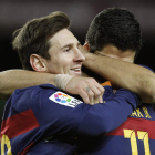 Los tres protagonistas del penalti trending topic: Messi, Neymar y Luis Suárez. quique garcía