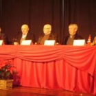 Los mineros homenajeados en el acto de Villablino