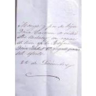 Imagen de la carta que se conserva en la tumba de Doña Sancha