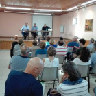 Un momento de la presentación del libro de Joaquín S. Torné, ayer, en San Emiliano. V. A.