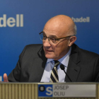 José Oliú, presidente del Grupo Sabadell, durante la presentación de resultados ayer. DL