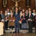 La fotografía muestra a los jubilados homenajeados del municipio de La Pola de Gordón.