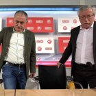Pepe Álvarez (izquierda) e Ignacio Fernádez Toxo (derecha), lideres de UGT y CCOO, respectivamente.