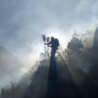 Imagen del incendio tomada por un brigadista. BRIF TABUYO