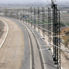 Imagen de uno de los tramos de la Alta Velocidad a su paso por León