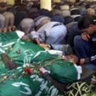Los palestinos celebran el funeral de los muertos en Gaza