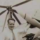 Juan de la Cierva con el autogiro, que voló a 25 de altura. San Diego Air & SPACE MUSEUM ARCHIVES
