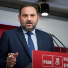 El secretario de Organización del PSOE, José Luis Ábalos, el martes en la sede del partido.